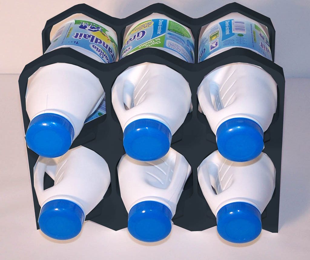 les casiers à bouteilles de Drinkcase peuvent permettre de ranger le lait